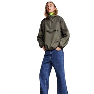 Zara Outerwear Black Windbreaker size Xl